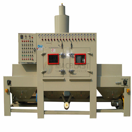 三角皮带输送式自动喷砂机