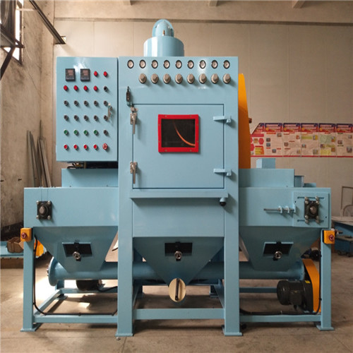 mini conveyor belt automatic sandblasting machine